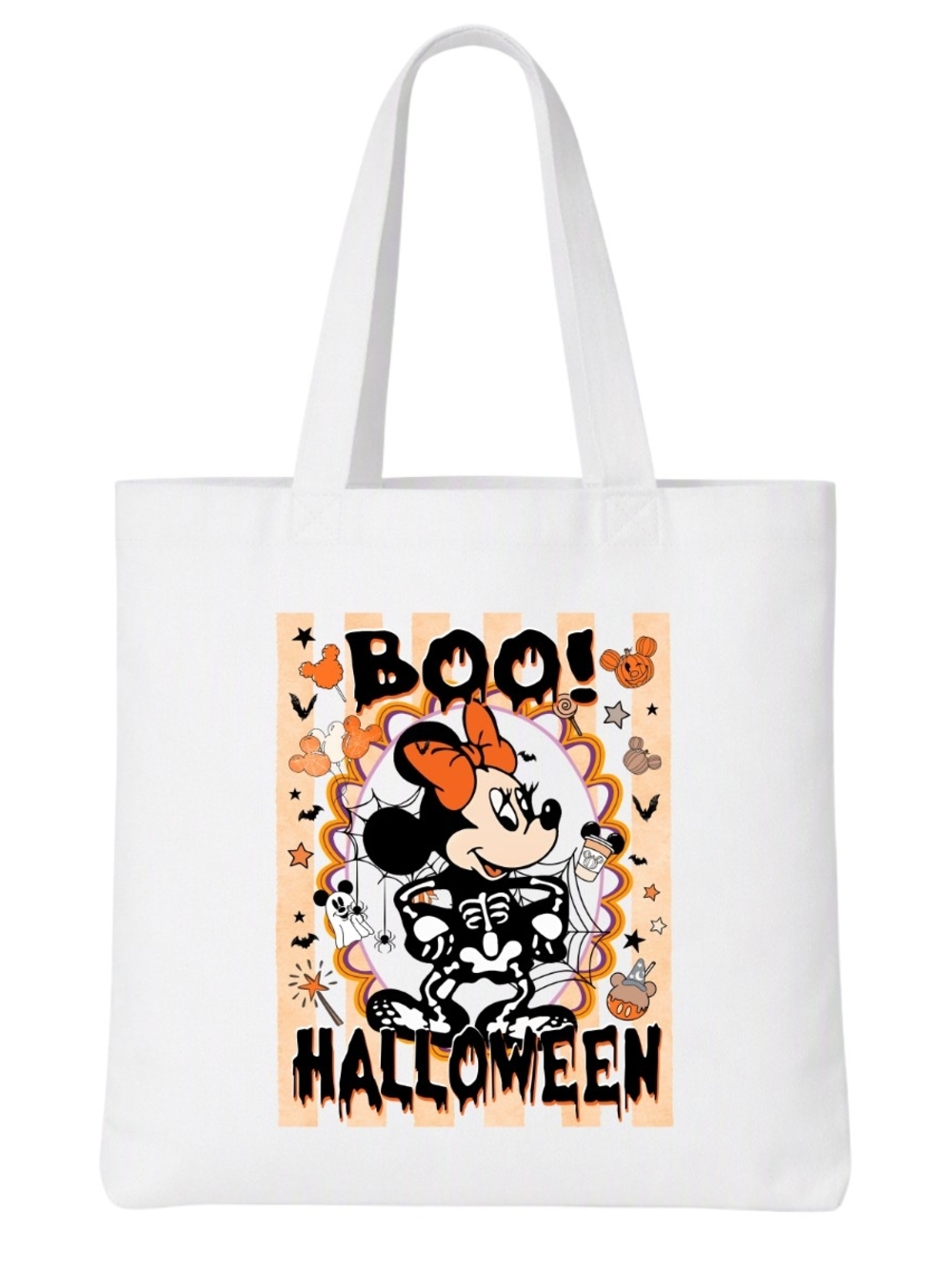 Disney Minnie Mouse Halloween Tote - White/Orange/Black